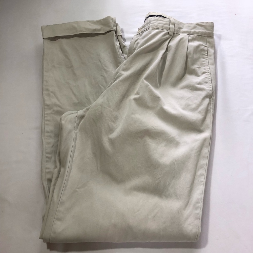 Polo Ralph Lauren double pleated cuffed Hammond pants chinos 34x34 cotton